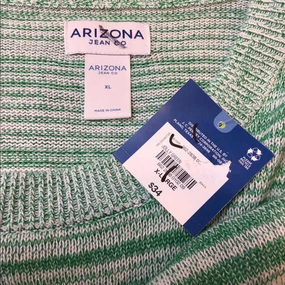 Arizona Jean Co Juniors Jolly Green Crop Sweater - Picture 6 of 8